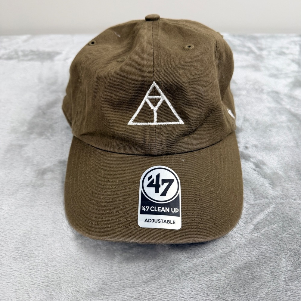 '47 Brand Clean Up Adjustable Hat Brown Leisure Martini Triangle Logo OSFA